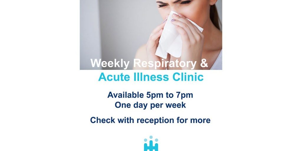 Weekly Respiratory & Acute Illness Clinic - Hazelhill Family Practice Website Weekly Respiratory & Acute Illness Clinic for patients with colds, flus and other respiratory symptoms is being provided by Hazelhill Family Practice in Ballyhaunis, Co. Mayo - local GPs and doctors.